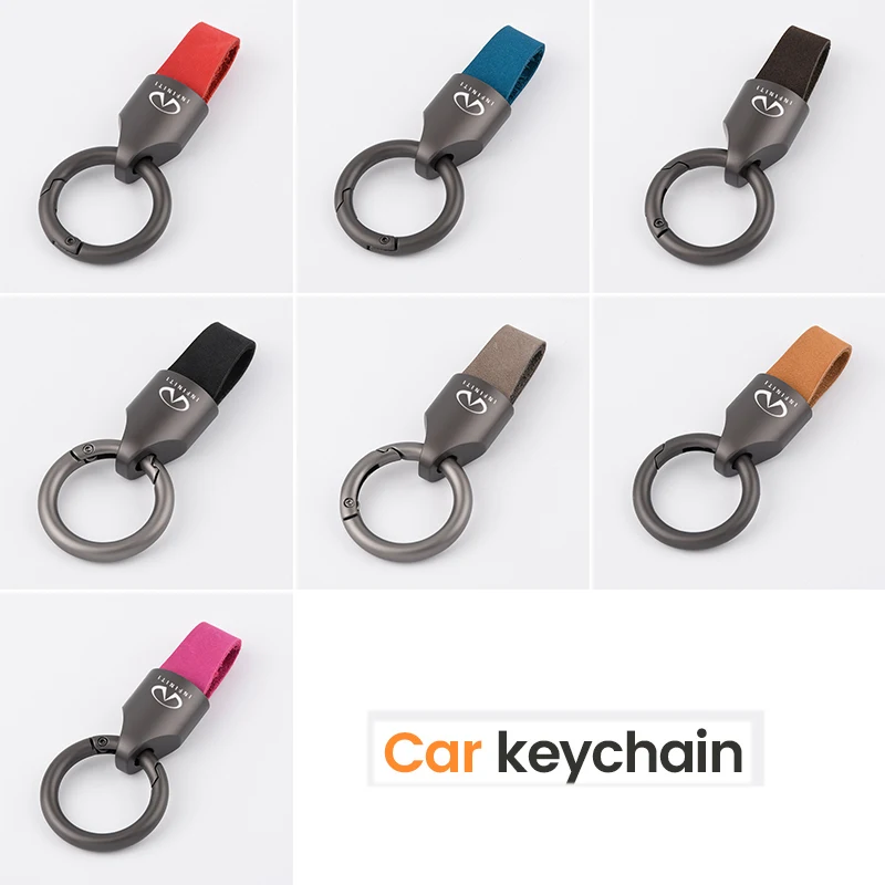1 Pz Car Styling Metallo/Cuoio Portachiavi Portachiavi Auto Accessori Per Infiniti Q30 Q50 Q60 Q70 Qx50 Qx30 Qx55 Qx60