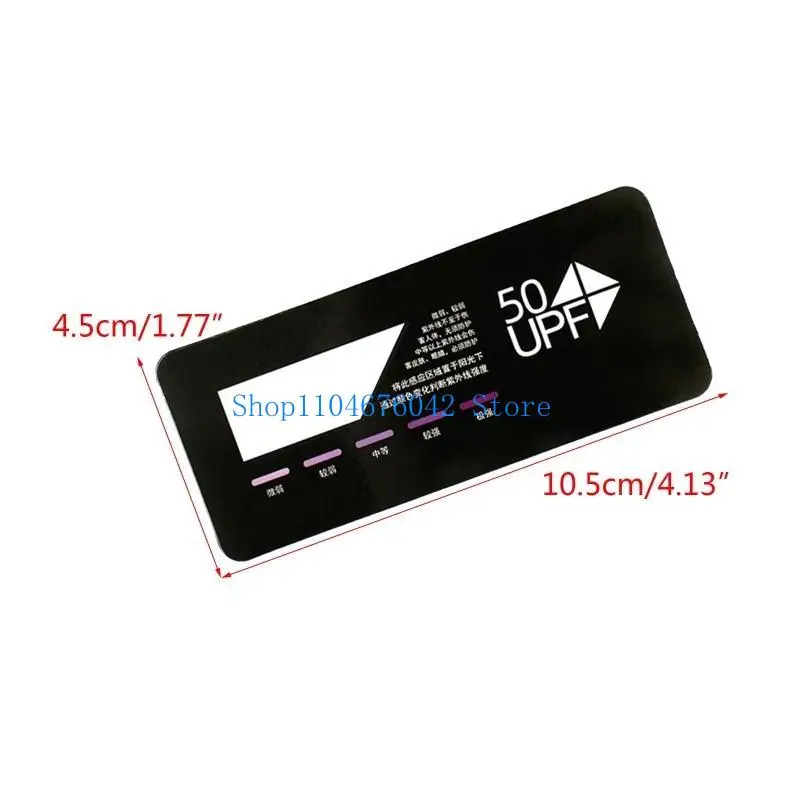 5asd 휴대용 빠른 테스트 UV 센서 UV 카드 표시기 UPF50 + 테스트 카드 더 강한 UV 야외 햇빛 테스트 Ca를 위한 Deepe 색상