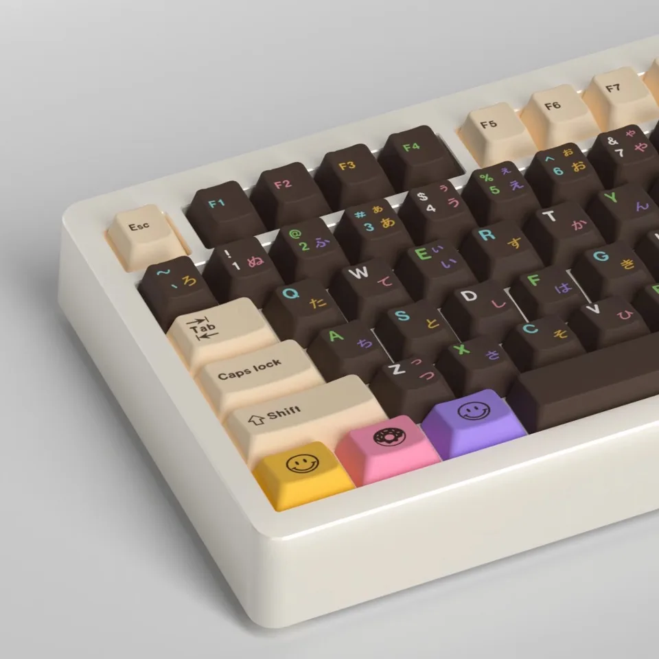 conjunto completo, perfil cereja, PBT, tintura-sublimação, teclado mecânico, 153 chaves