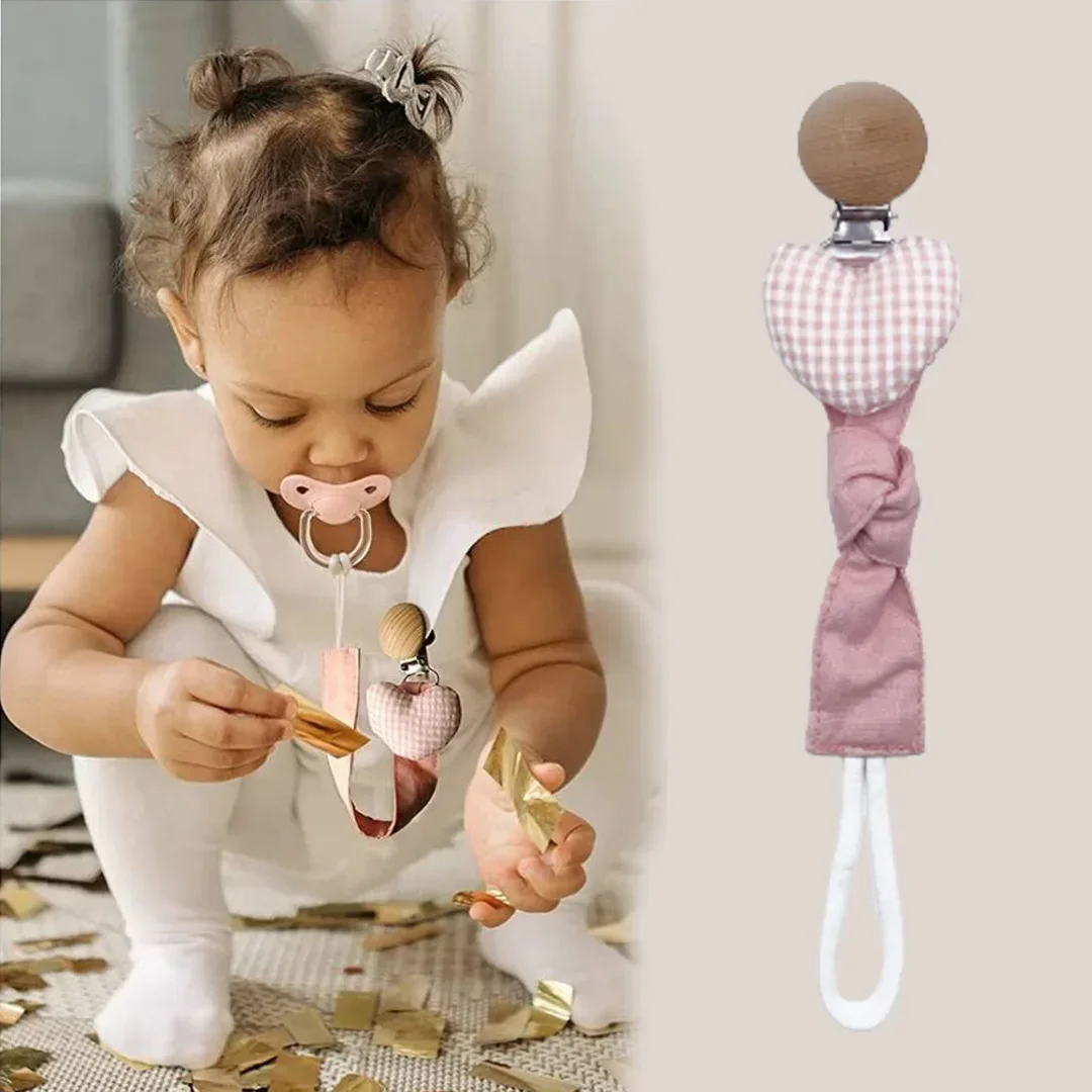 Cartoon Puppet Bear Woven Baby Pacifier Clip Pacifier Fixing Chain Anti Fall Newborn Soother Clip Comfort Baby Toy Pacifier Clip Pacifier Chain Pacifier Accessories