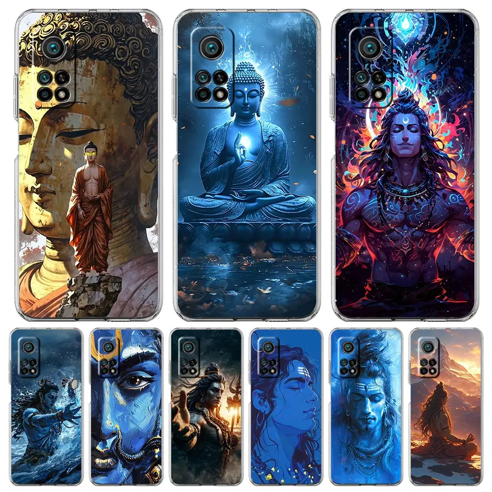 Divine India-Inspired Phone Case Featuring Lord Shiva and Buddha Design