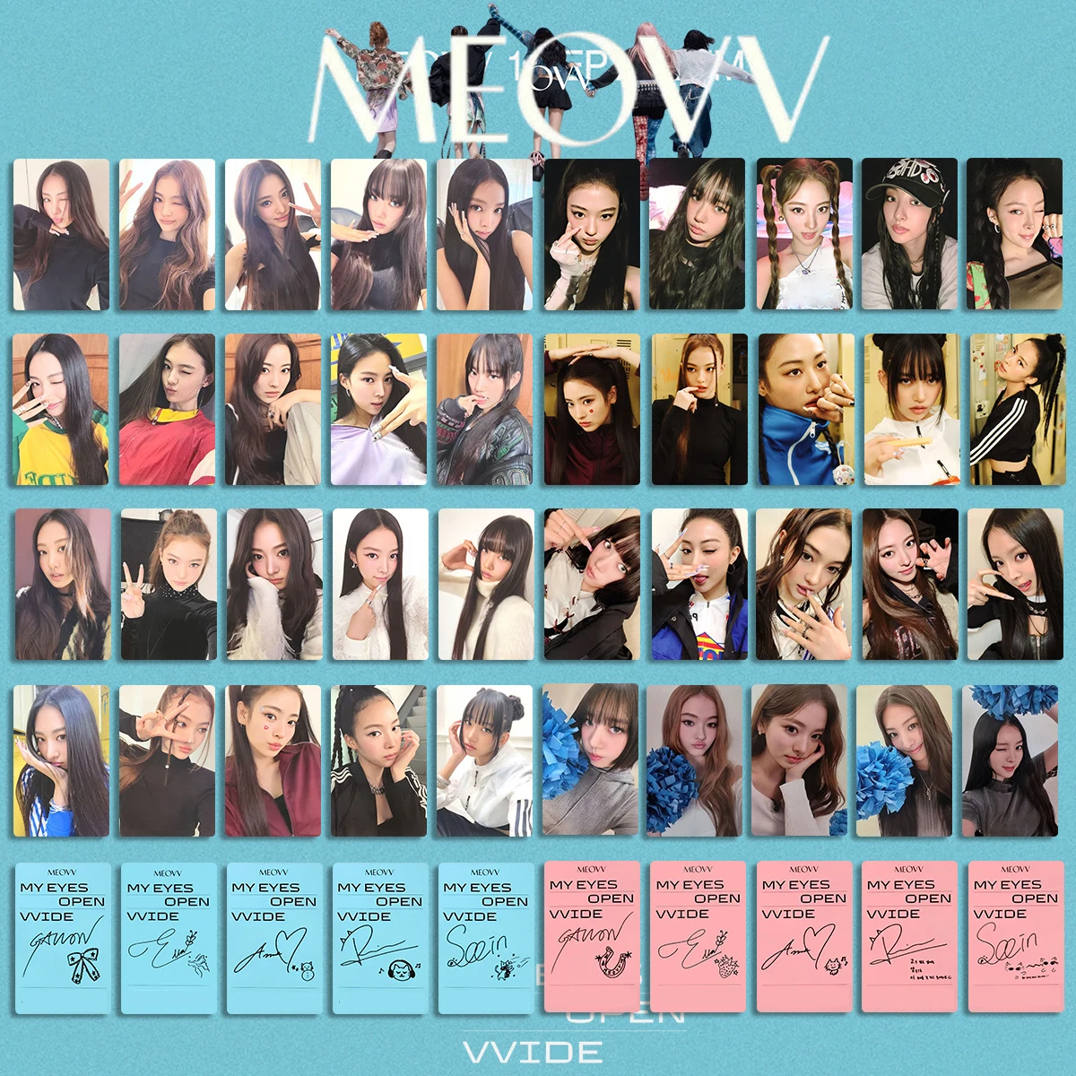 Kpop MEOVV Album MY EYES OPEN VVIDE Photocard SHOWCASE K4 GRILL