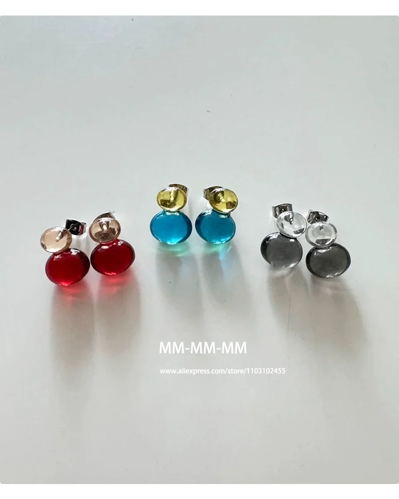 2026 Kontrastfarbene, hochtransparente Harz-Ohrstecker | Koreanischer Niedlicher Stil, hypoallergen | Weihnachtlicher Bohemian-Party-Schmuck – Detail 35