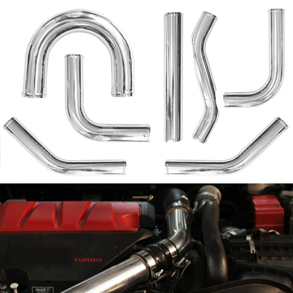 Xwang store Universele 2.5 Inch Aluminium Buis 51/57/63/76mm Luchtinlaatpijp Compatibel Met Racing Auto Intercooler Luchtinlaat 0/45/90/180 Graden L S Type (Color : 63MM-45 Degree