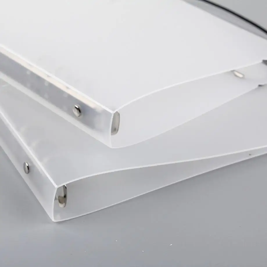 1 Pcs A4A5A6 Creative Frosted Semi Transparent PP Strap Loose Leaf Notebook Book Clip Notebook Shell