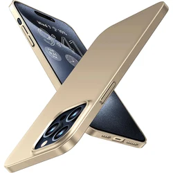 Ultra Thin Matte PC Solid Color Slim Frosted Shell Case - iPhone 12 Mini (Gold)