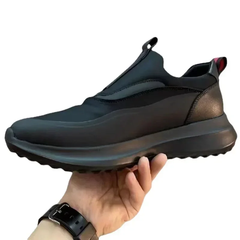 Luxury 2024 New Black Series Casual Shoes for Men's Low Top Comfortable Soft Running and Sports Shoes Zapatillas Deportivas 5