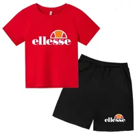 3-12 ans, garçons, filles, tout-petits, manches courtes + shorts, vêtements imprimés de lettres, ensemble sportif décontracté deux pièces 5