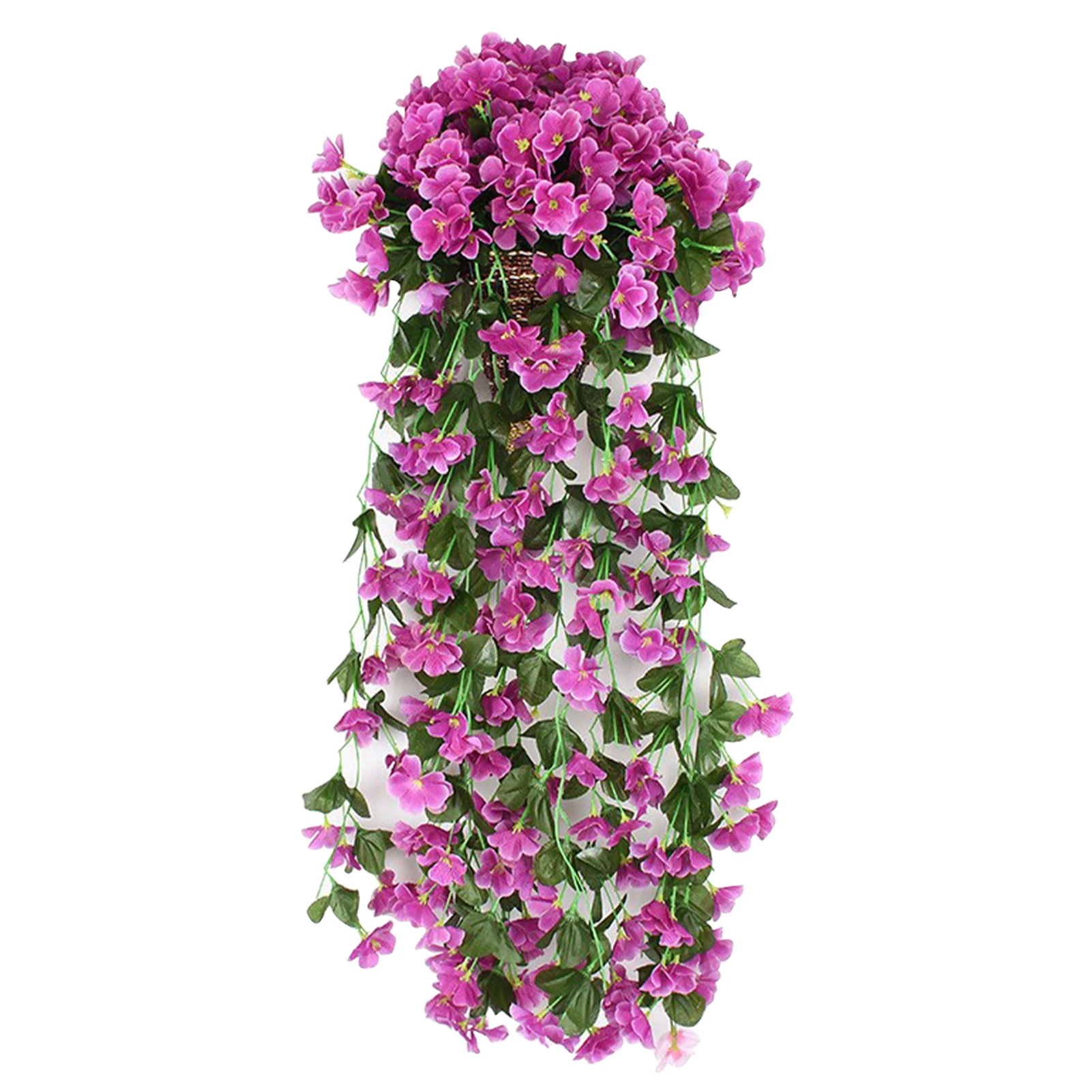 

Indoor Outdoor Garden Vine Wall Decor Home Office Silk Artificial Hanging Flower Violet Wedding Party Multifunctional Balcony