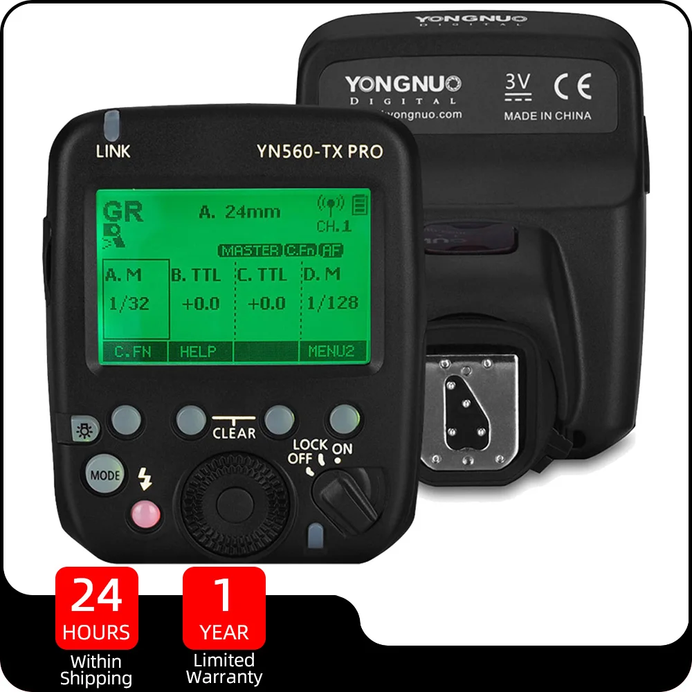 

YONGNUO YN560-TX PRO Speedlite Transmitter Flash Trigger for Canon Nikon Sony Supports ETTL/M/Multi/GR with YN200 YN685 YN560IV