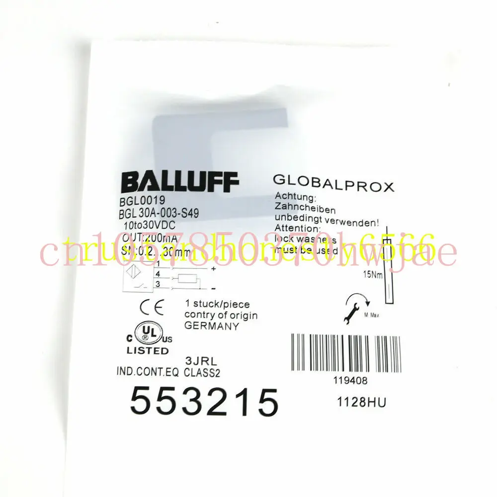 

1pcs New For Balluff BGL 30A-003-S49 BGL0019 Sensor BGL30A-003-S49 BGL0019