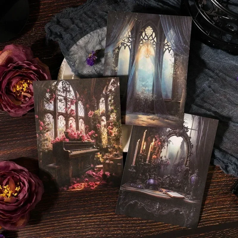 20Pcs Rhapsody Psalm Dark Gothic Retro Style Handbook Material Paper Handbook Collage Scrapbook cut Writing 175*120mm