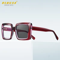 BLMUSA-Lunettes carrées photochromiques bloquant la lumière bleue, lunettes à grand cadre, lunettes de lecture pour dames, lunettes de myopie pour contrevenants 5