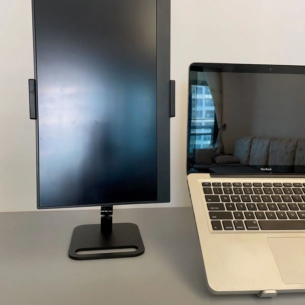 Monitor Portátil Stand Riser Alloy Desktop Holder Ajustável Vesa Mount para 13.3 14 15.6 17.3 Polegada - Imagem 2
