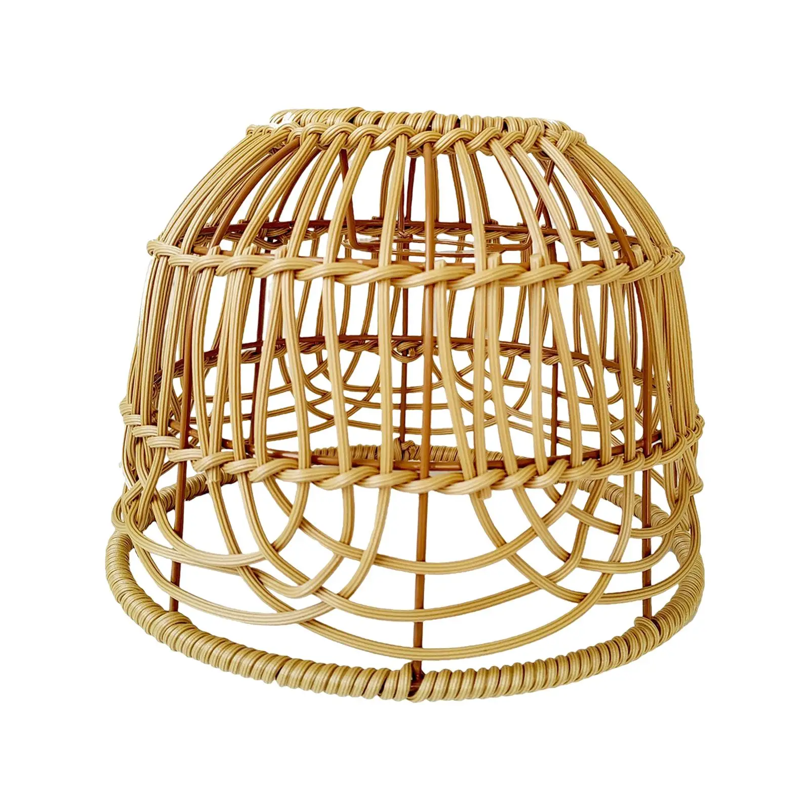 Rattan Lamp Shade Weaved Lamp Decoration Rattan Chandelier Lampshade Woven Lampshade Wicker Pendant Light Cover for Home Bedroom