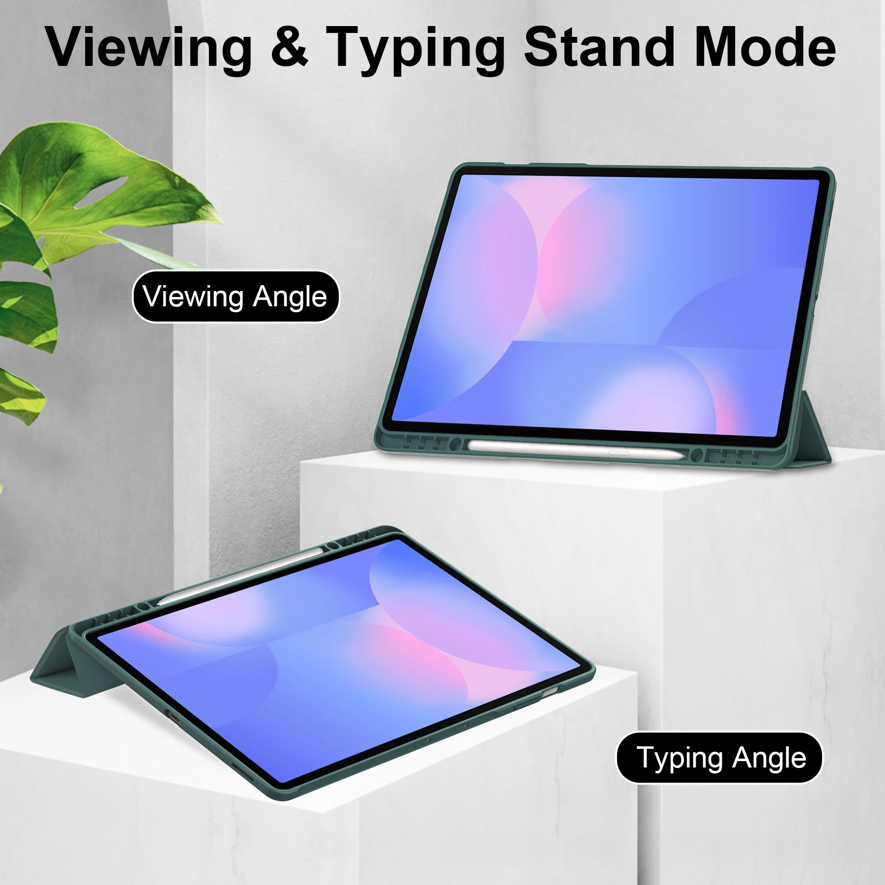 Für Galaxy Tab S10FE+ 13.1 Tablet-Hülle S10FE Plus X620 Dreifach Faltbare Stapelbare Acryl-Hülle mit Stifthalter – Detail 13
