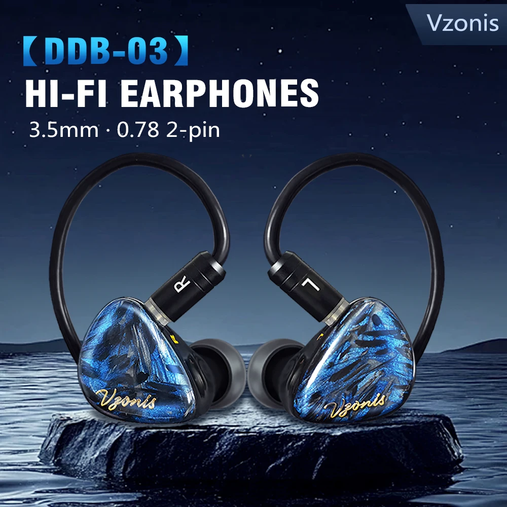 Vzonis DDB-03 HiFi IEM 1DD+1BA+1骨伝導ハイブリッドドライバー搭載
