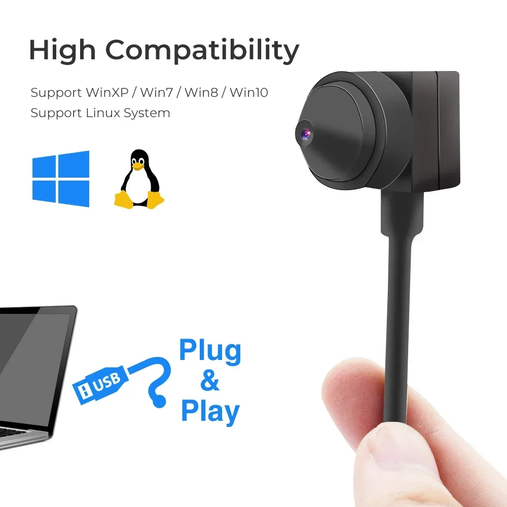 High-Definition Mini USB Camera with 2MP Lens