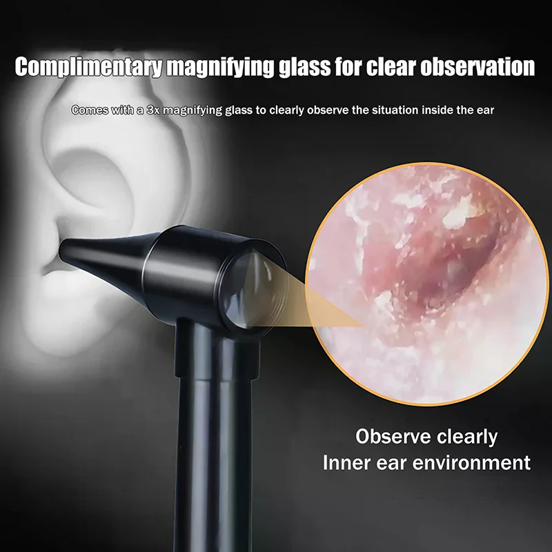 Mini Diagnostic Otoscope Kit 5 Pcs Speculas Magnifying Lens Led Light Flashlight Diagnostic Instrument Nurse Student Doctors