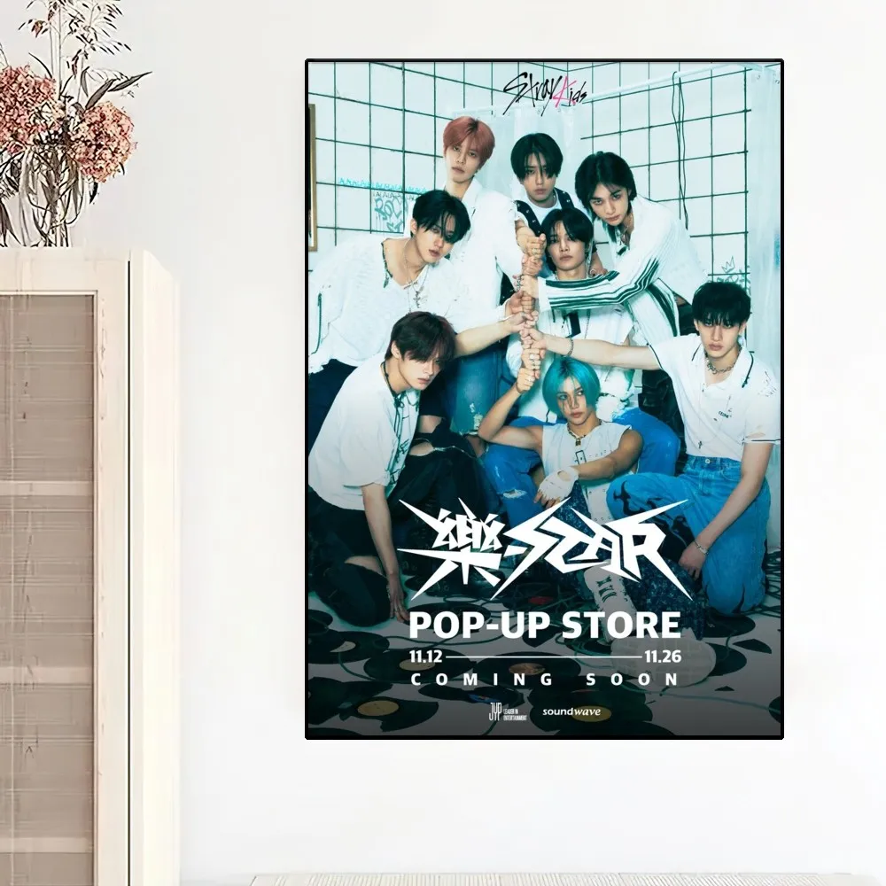 Kpop S-Stray Kids Poster Painting Wall Pictures league of legends poster anime poster vintage posters poster prints For Living Room Decor Sticker