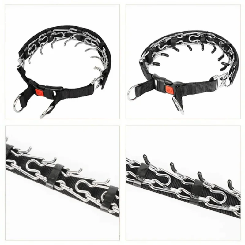 Dog Stimulating Chain Training Collar Stainless Steel Barbed Neck Collar Pet P Chain Medium Large Dog Control
