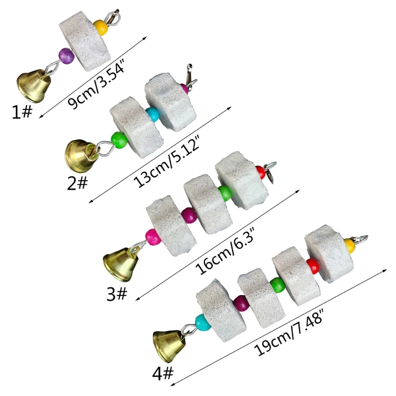 Parrot Molar Stone Parrot Grinding Stone Bird Cage Toy Bird Molar Toy Cage Accessories Chinchilla Squirrel C6UE