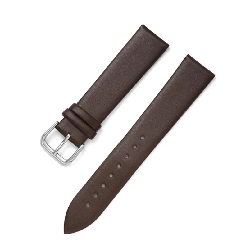 Ultra Thin Leather Watch Strap - Soft, Plain, and Waterproof Band