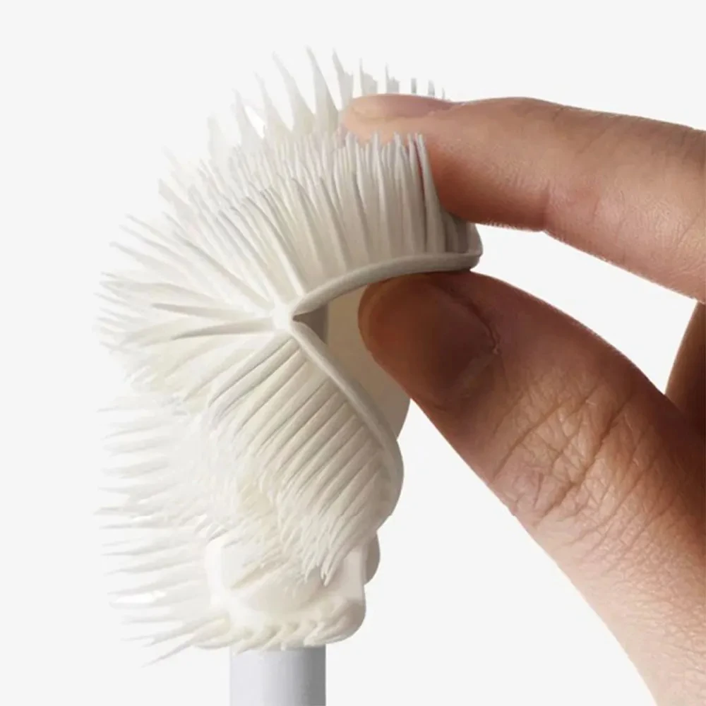 Silicone Cup Brush Folding Brush Head Long Handle Glass Cleaner Drink Bottle Cleaning
