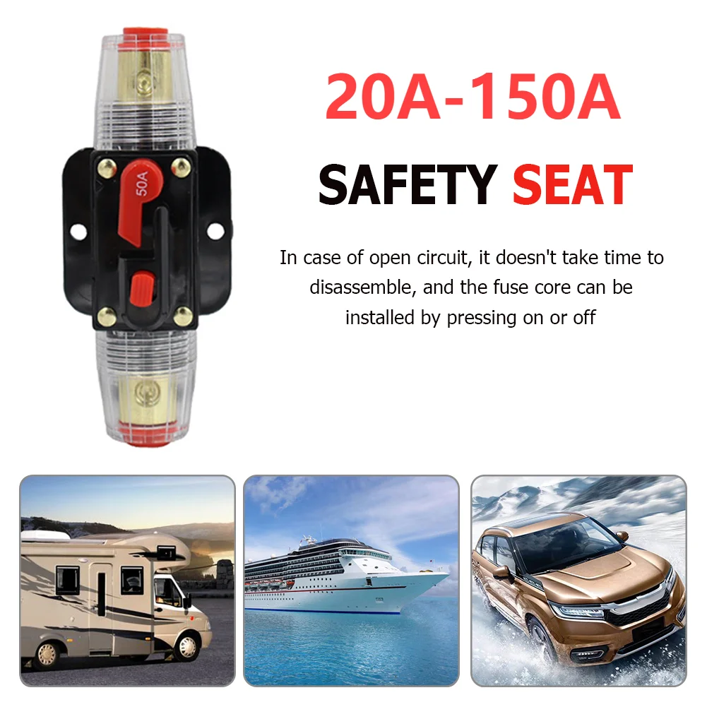 Resettable Fuse 12V-24V Car Truck 20A 30A 40A 50A 60A 80A 100A 125A 150A Short Protection Audio