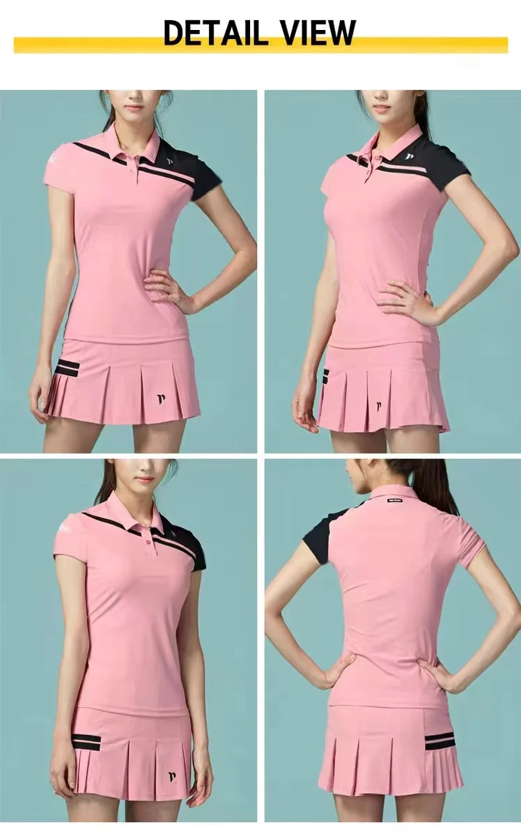Korea spring new professional lapel tennis shirt golf shirt sports high-end professional sweat wicking quick dry breathable shirt