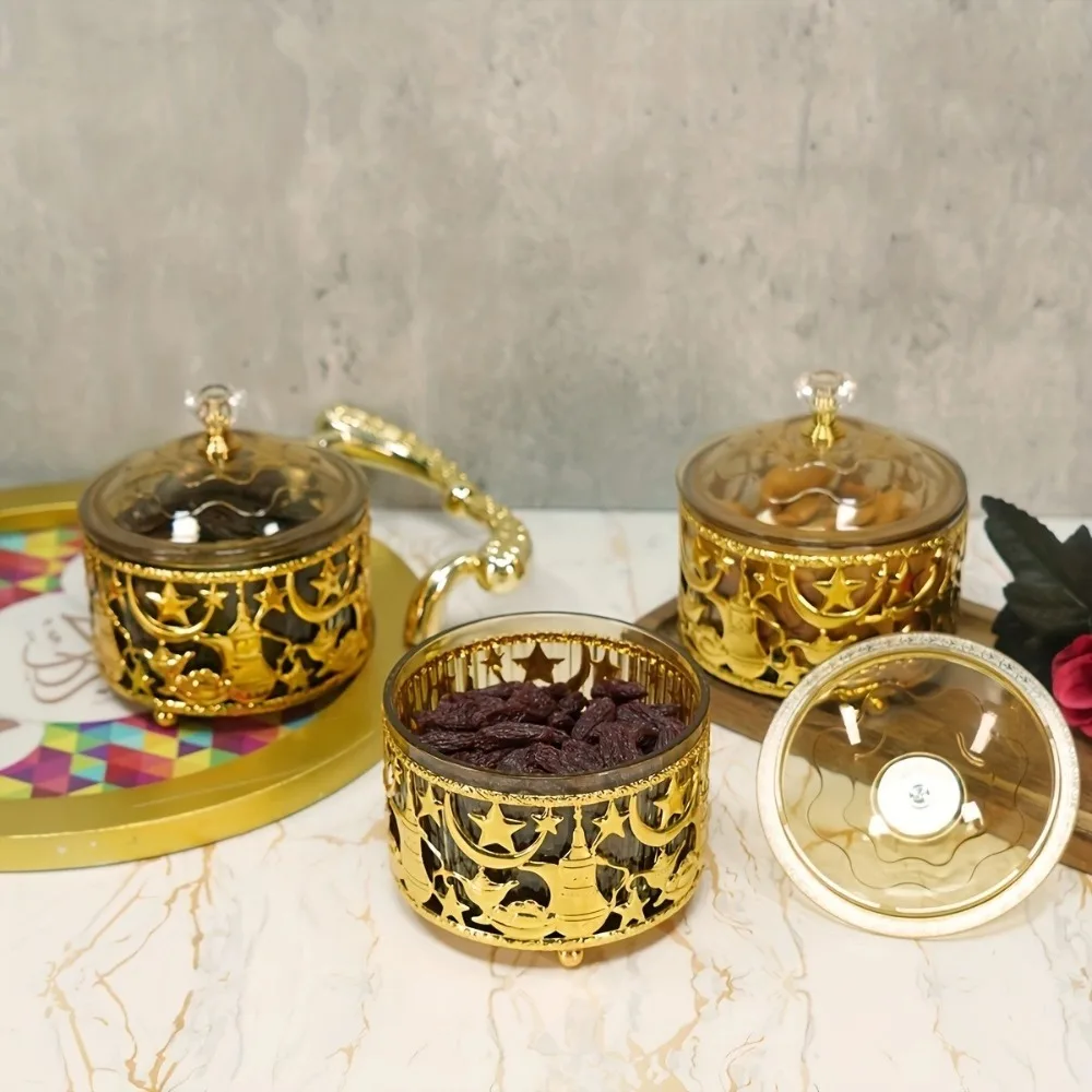 New Eid Mubarak Food Tray Islamic Ornament Storage Box Plastic Snack Storage Tray Ramadan Decoration Festival Party Supplies 2