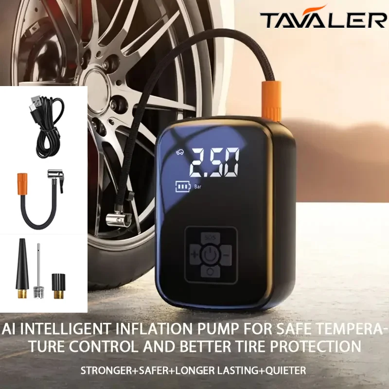 Portable Electric 12V Air Compressor and Tire Inflator