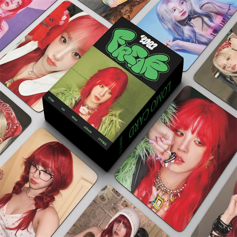

55 шт./набор Kpop Idol (G)I-DLE новый альбом Freak HEAT Lomo открытки HD печатные фотооткрытки Yuqi Minnie SoYeon ShuHua MiYeon фанаты подарок