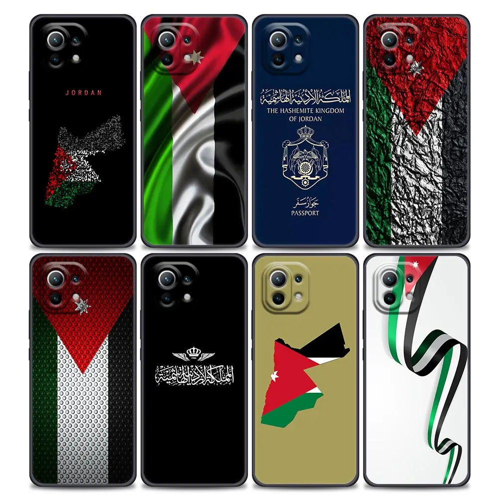 Jordan Passport Silicone Funda Per Xiaomi Mi 11 Lite 5G Ne 11T 12 12X 12S 12T 13 Pro 9T 10 Lite Custodia Per Telefono Cover Jordan Flag Map