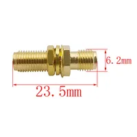 SMA Straight Female to Female Jack RF Coaxial Coax Adapter SMA Connector With Threaded Gasket Bulkhead Panel Mount O-Ring 2