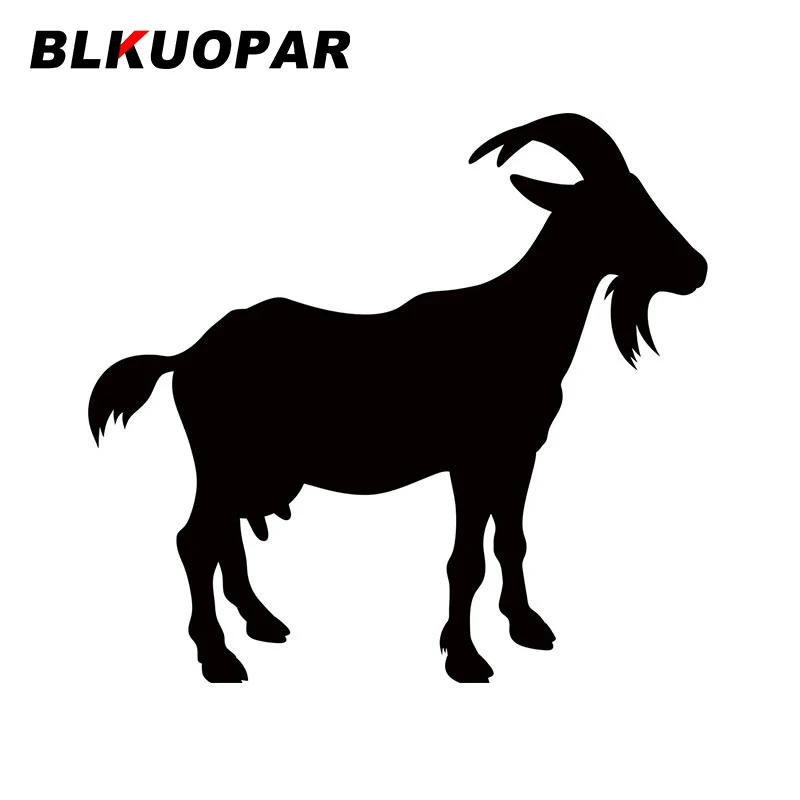 

Силуэт козы BLKUOPAR, векторные автомобильные наклейки, креативная наклейка с животными, устойчивая к царапинам, высечка, мотоцикл, ноутбук, автомобильные аксессуары