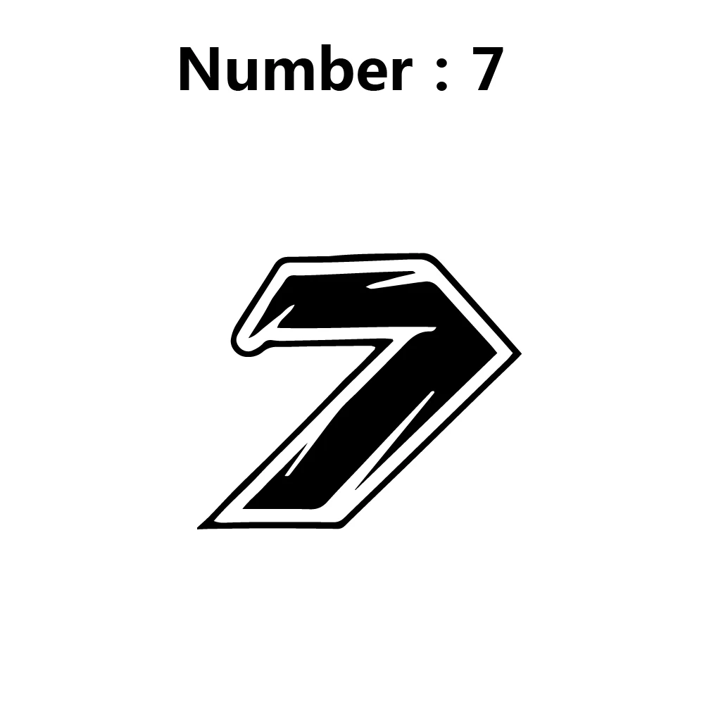 AMA SHOP Adhesivo Con Forma De Números De Carreras Personalizable Mod.4 | Pegatina Para Casco, Moto, Camper, Barco | AutoTuning