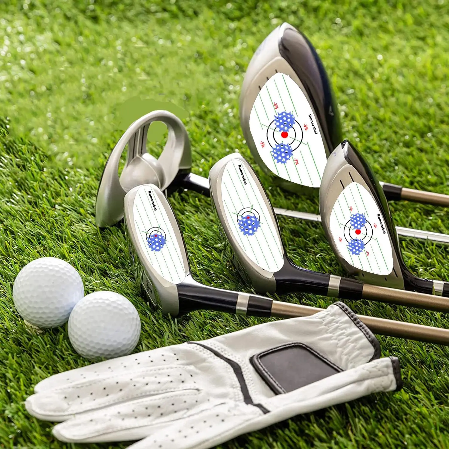 Golf Driver Impact Tape Set Labels 150Pcs Self Teaching and Consistency Analysis Training Aids Target Stickers