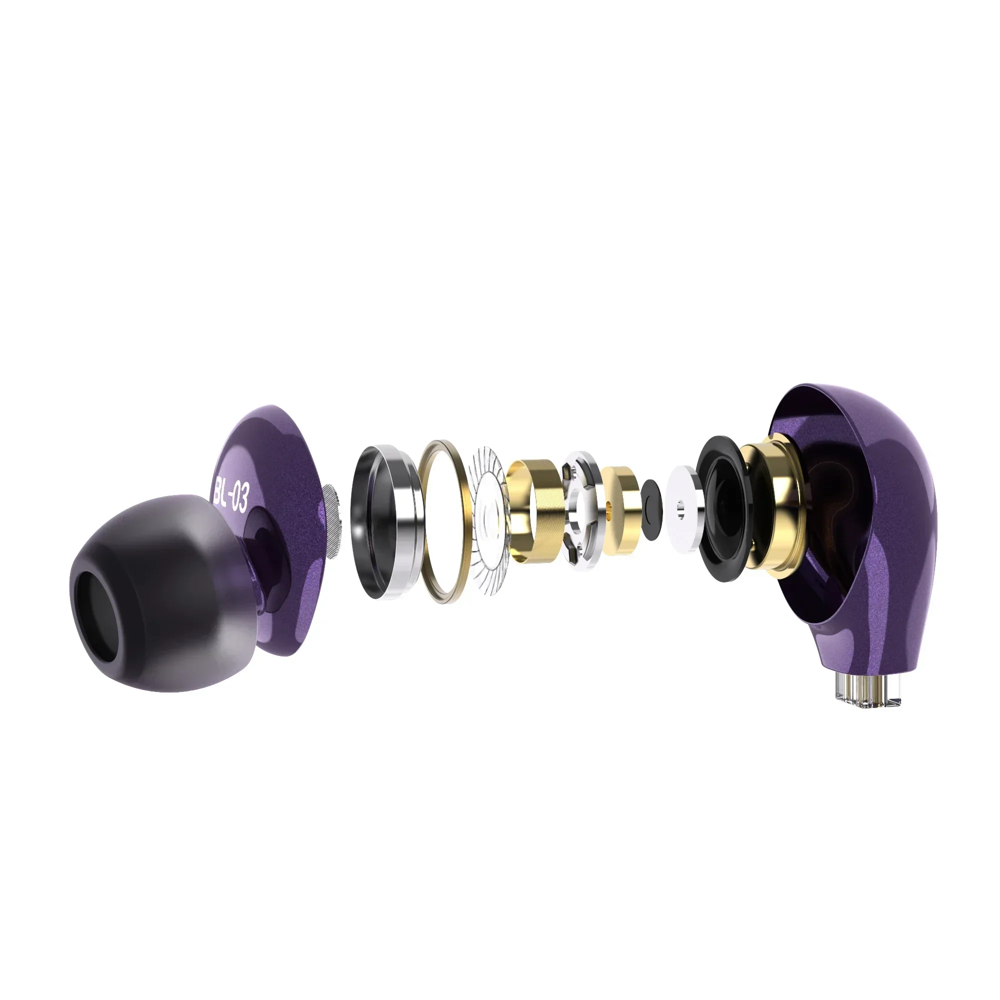 BLON BL-03 BL03 In Ear Earphone 10mm Carbon Diaphragm Dynamic Monitor Gaming Wired Headset 2PIN Cable BL-05BL-03