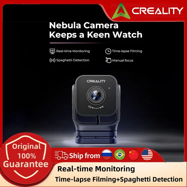 Creality nébuleuse caméra Vision nocturne 1080P USB caméra 24 heures surveillance en temps réel détection de Spaghetti tournage de lapse de temps 1