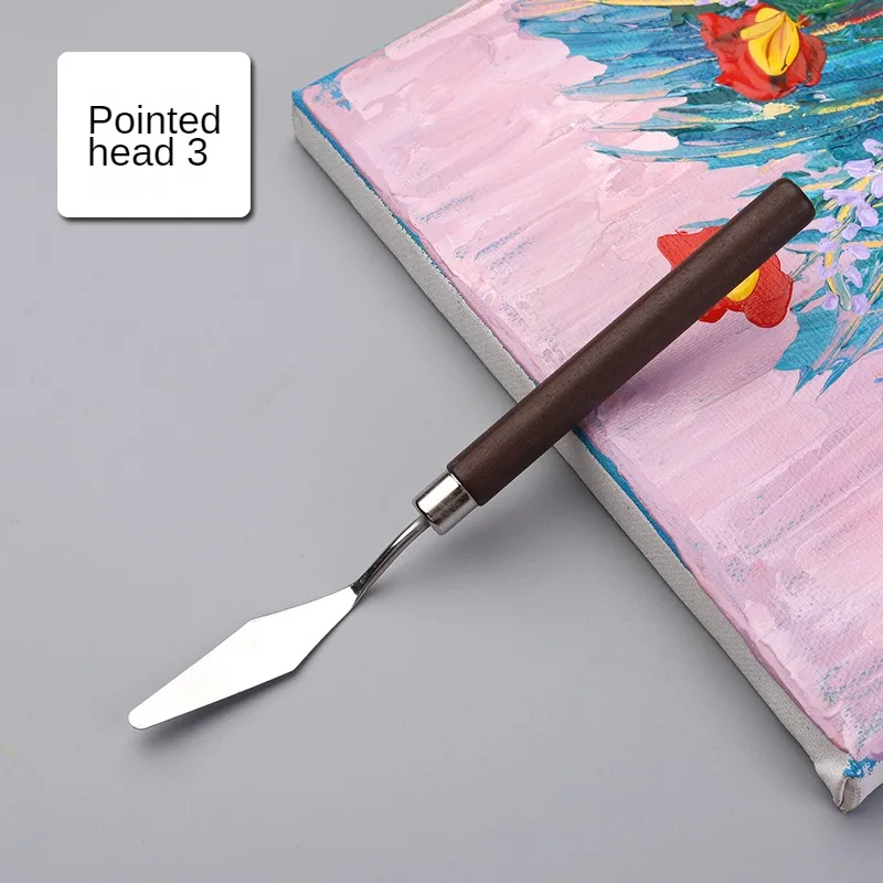 Stationery Cake Baking Supplies Painting Drawing Cute Stainless Steel Palette Knife Oil Painting Shovel Baking Pastry Mixing
