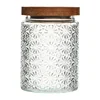 Glass Jars Retro Styles Glass Seal Jars Bamboo Lids Food Candy Tea Storage Containers Honey Pot Nordic Relief Spice Jar Bottles 5