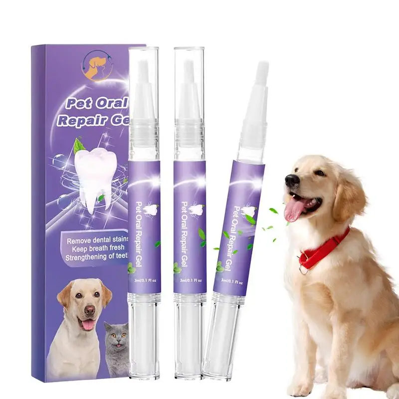3pcs pet dogs Teeth Cleaning Gel Breath Oral fresher Natural Dog Toothpaste Gel pets cat dog Teeth Brushing Cleaner pet supplies