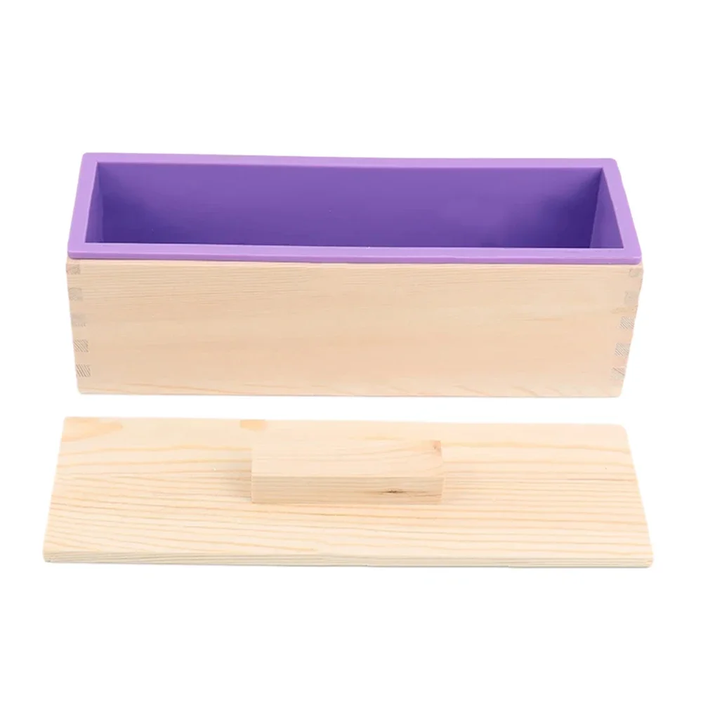 

DIY Accessories Soap Mould Baking Cakes Dust Resistant Handcraft Large Capacity Rectangle Wooden Box Brand New