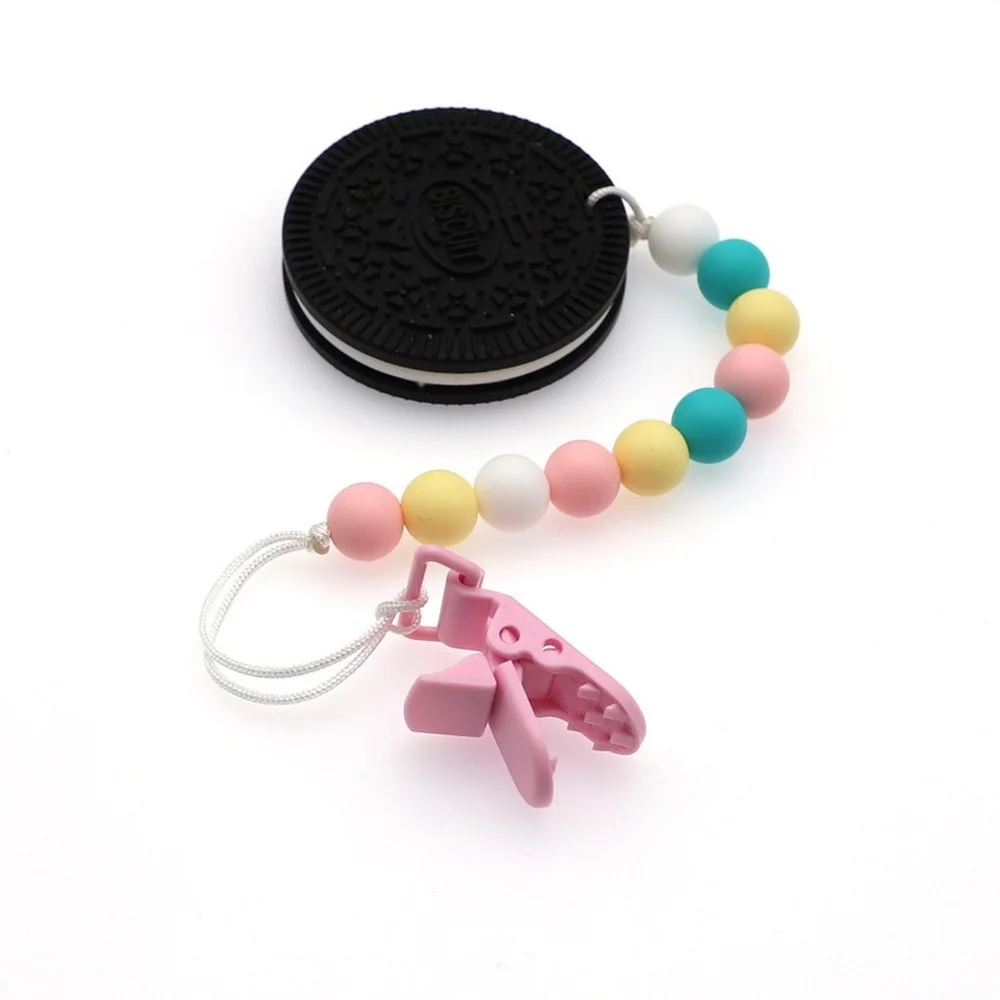 KOQAIIZ 10er Set Schnullerclips - Mix Aus Holz & Silikon Für Babys Sicherheit