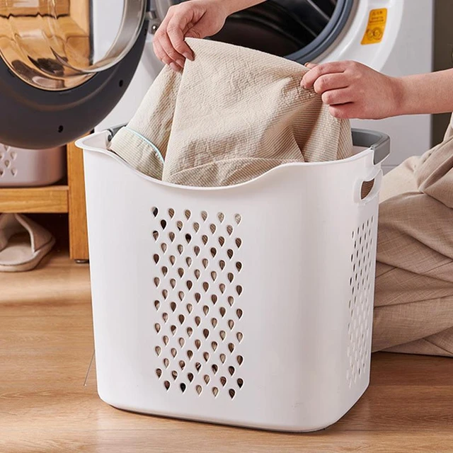 Small Flexible Hollowed-out Laundry Handle Organizer Baskets in Bedroom -  China Plastic Laundry Hamper and Laundry Basket price