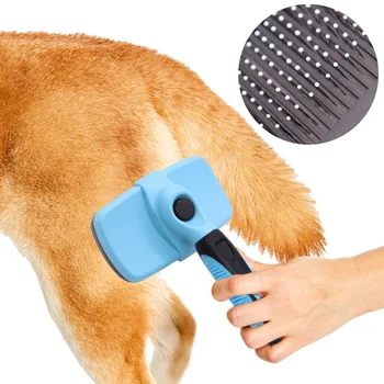 Easy & Safe Detangler Brush Pet Dematting Tool Skin Friendly Grooming Cat Brush Pet Supplies Accessories Hair Brush Puppy Brush 2