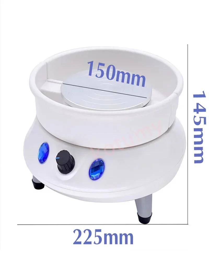60W Electric Pottery Wheel Machine With Detachable ABS Basin 15CM Plate For Ceramic Working Clay Crafts DIY Tools