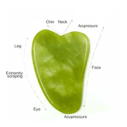 Exquisite Jade Gua Sha Facial Massage Tool - Revitalizing Eye and Skin Care Spa Stone (Triangle)
