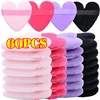 60pcs Soft Heart-Shaped Sponge Dry Powder Puff Double-sided Crystal Velvet Blush Loose Powder Cosmetic Puff Setting Makeup Tools 1
